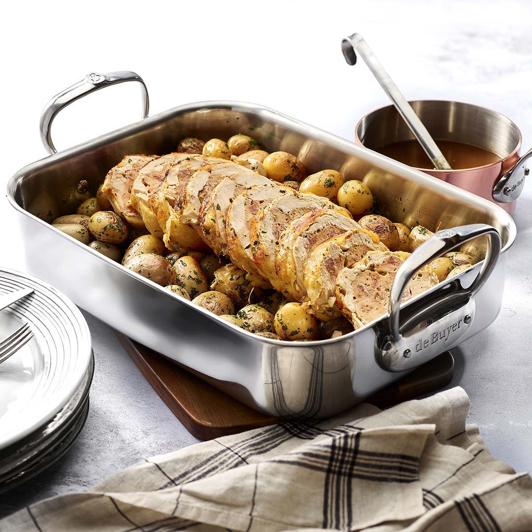 AFFINITY 5-PLY STAINLESS STEEL ROASTING PAN 